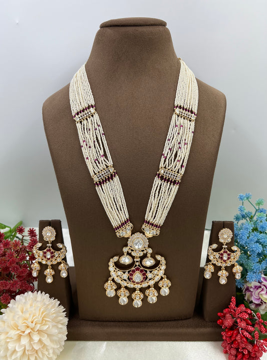Sia Moissanite Kundan Long Necklace