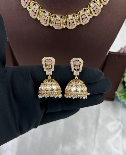 Najaaket Premium Moissanite Kundan Necklace