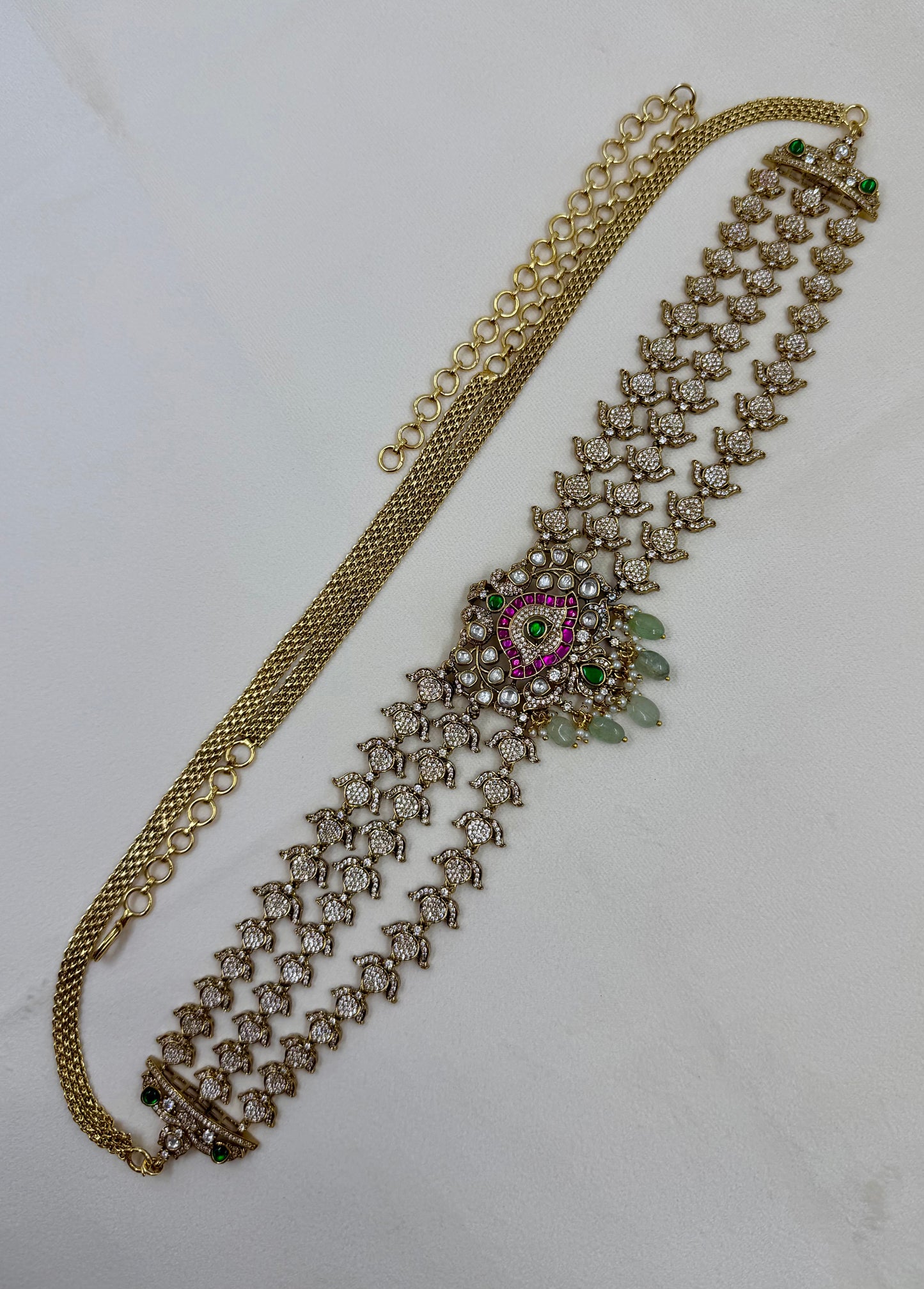 Pallika Jadau Polki South Indian Semi Bridal Set