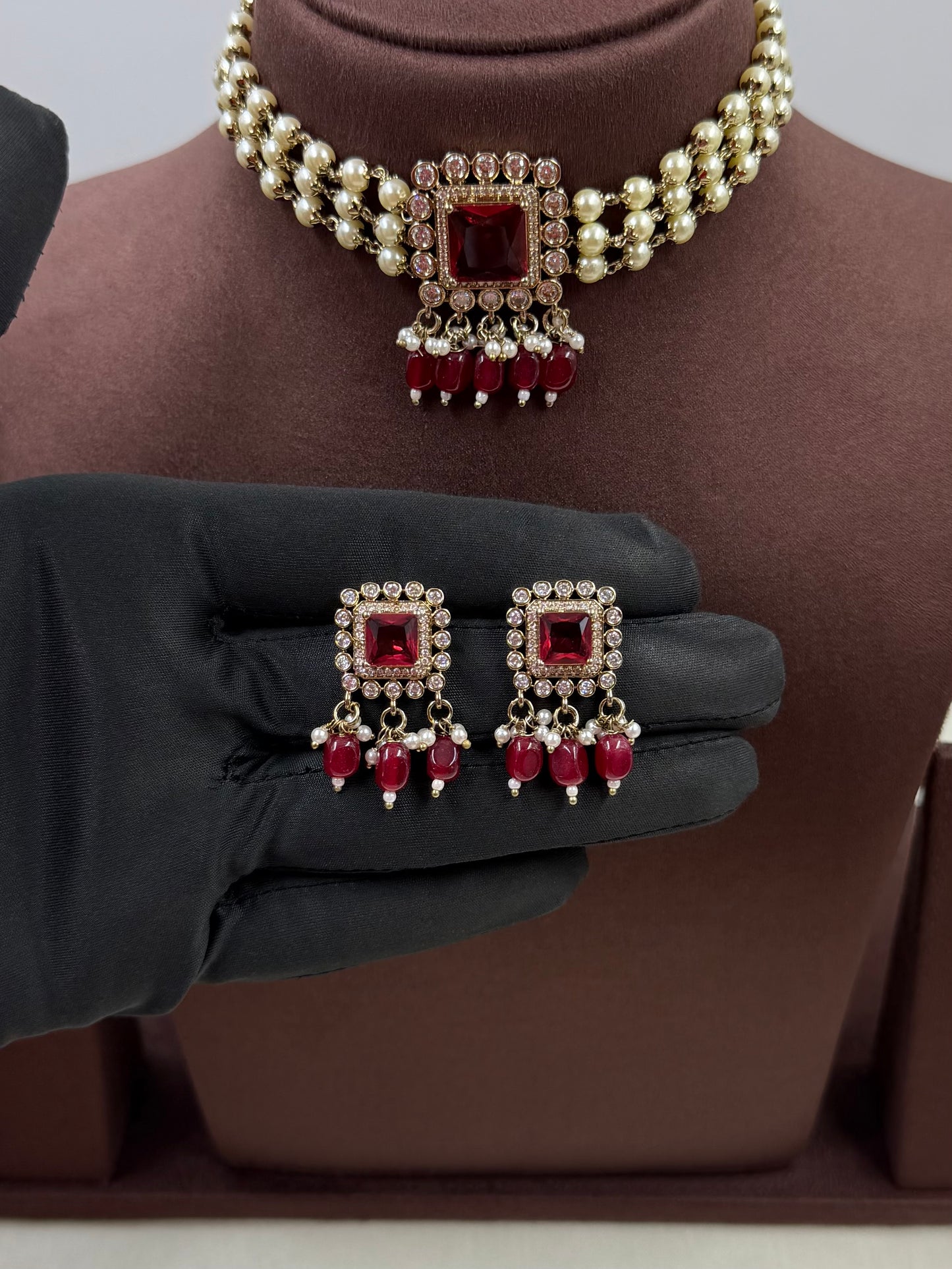 Shivani Victorian Traditional Choker Necklace