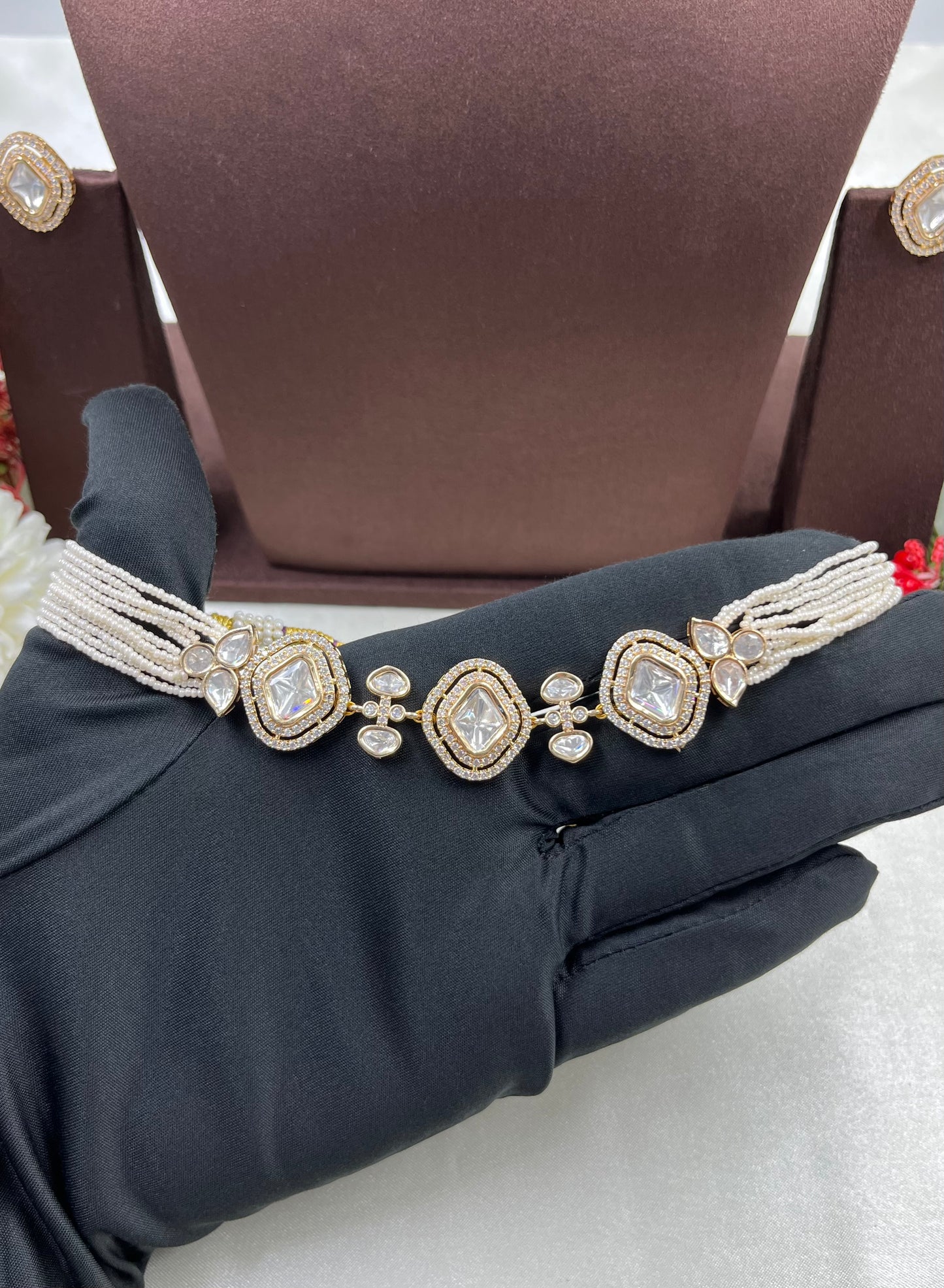 Raina Moissanite Choker Necklace