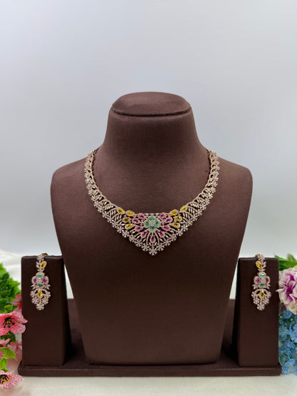 Nina American Diamond Necklace Set