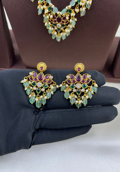 Ishika Traditional Semi Long Necklace ￼