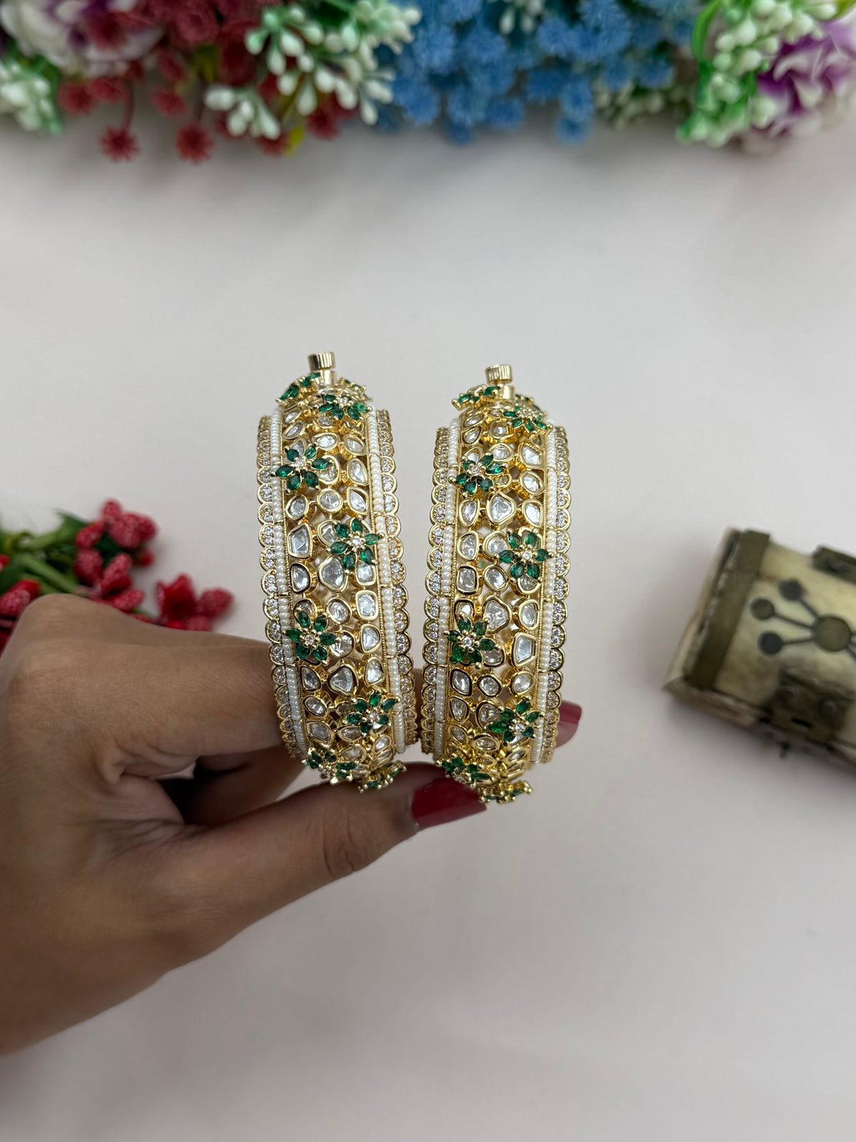 Karishma Moissanite Bangles (Openable)