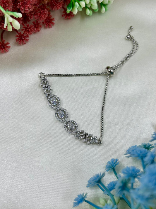 Vinita American Diamond Bracelet (Adjustable)