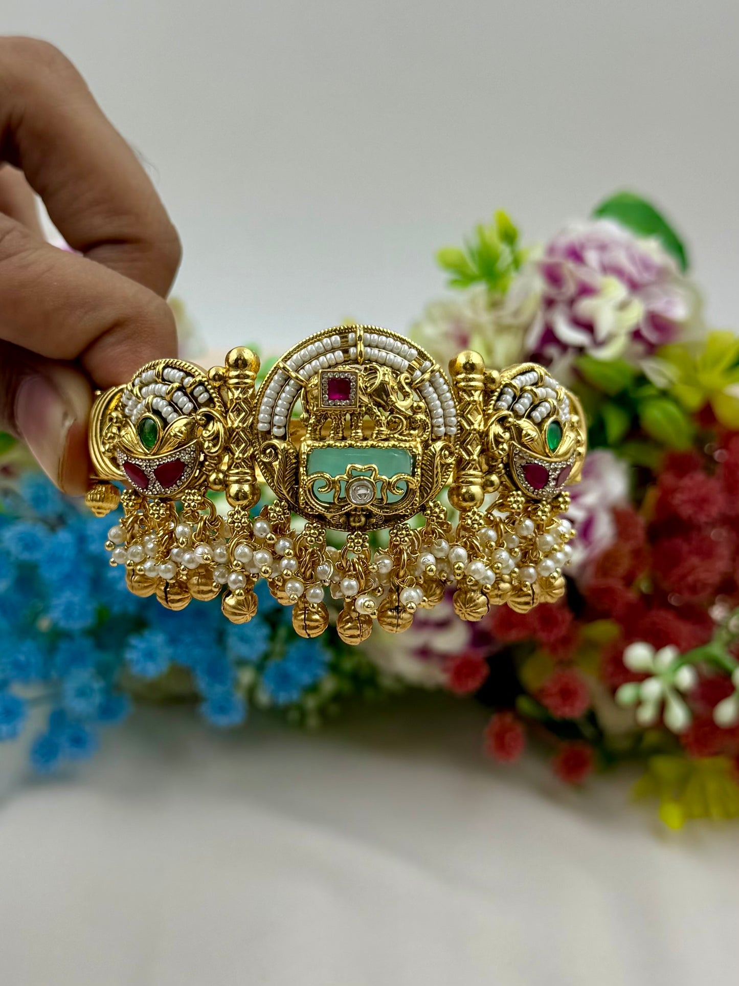 Shreya South Temple Bangles (Openable)