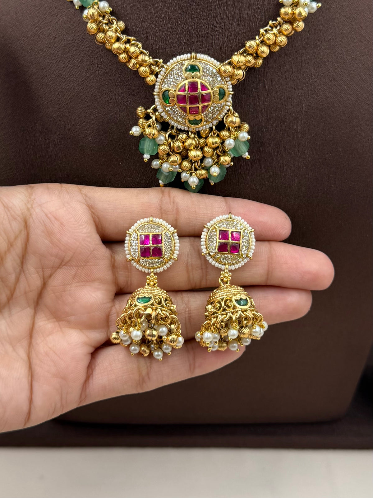 Archana Premium Chorski Necklace Set