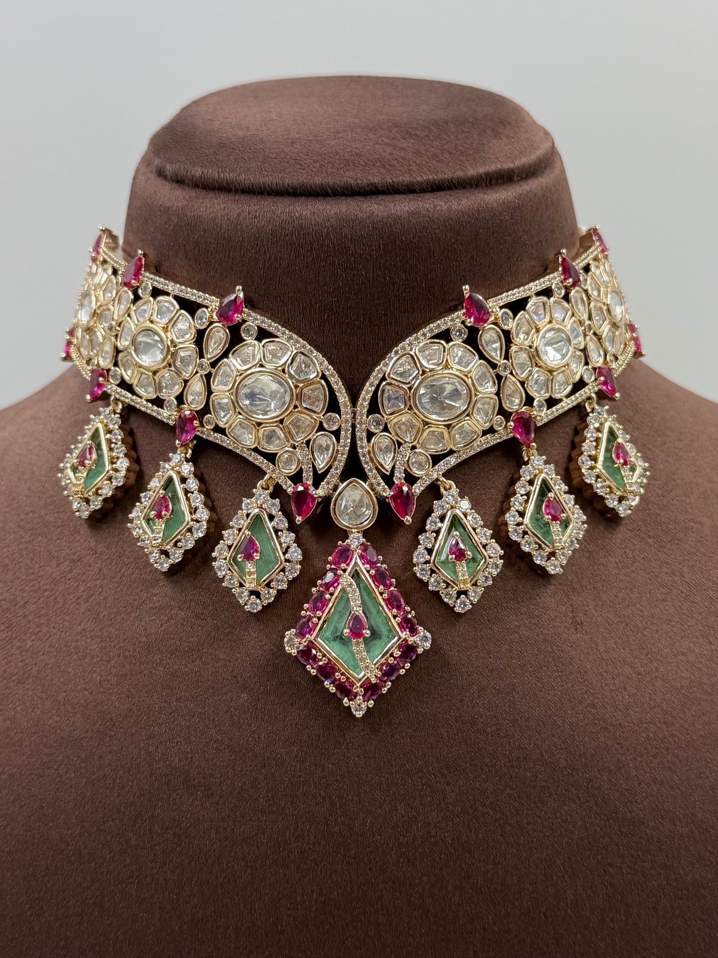 Mohini Moissanite Choker Necklace Set