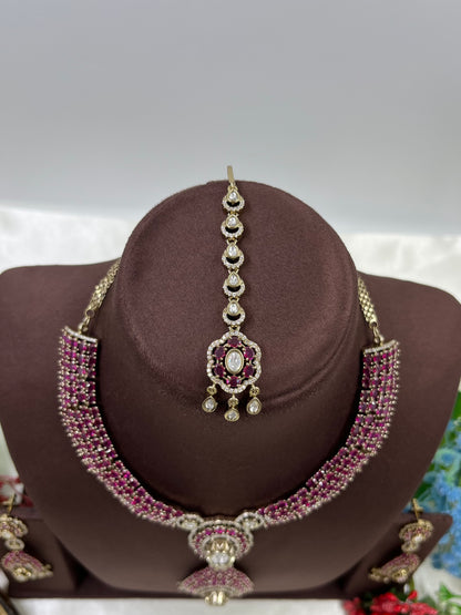 Vinita Victorian Moissanite Necklace