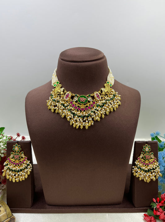 Prachi Pachi Kundan Necklace