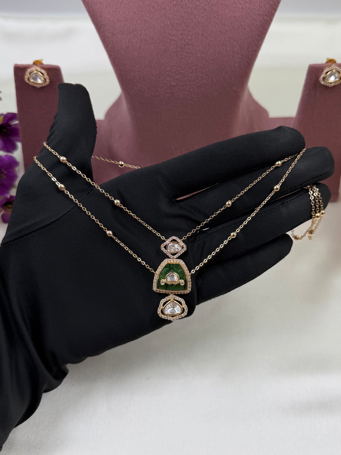 Mamta Moissanite Chain Pendant