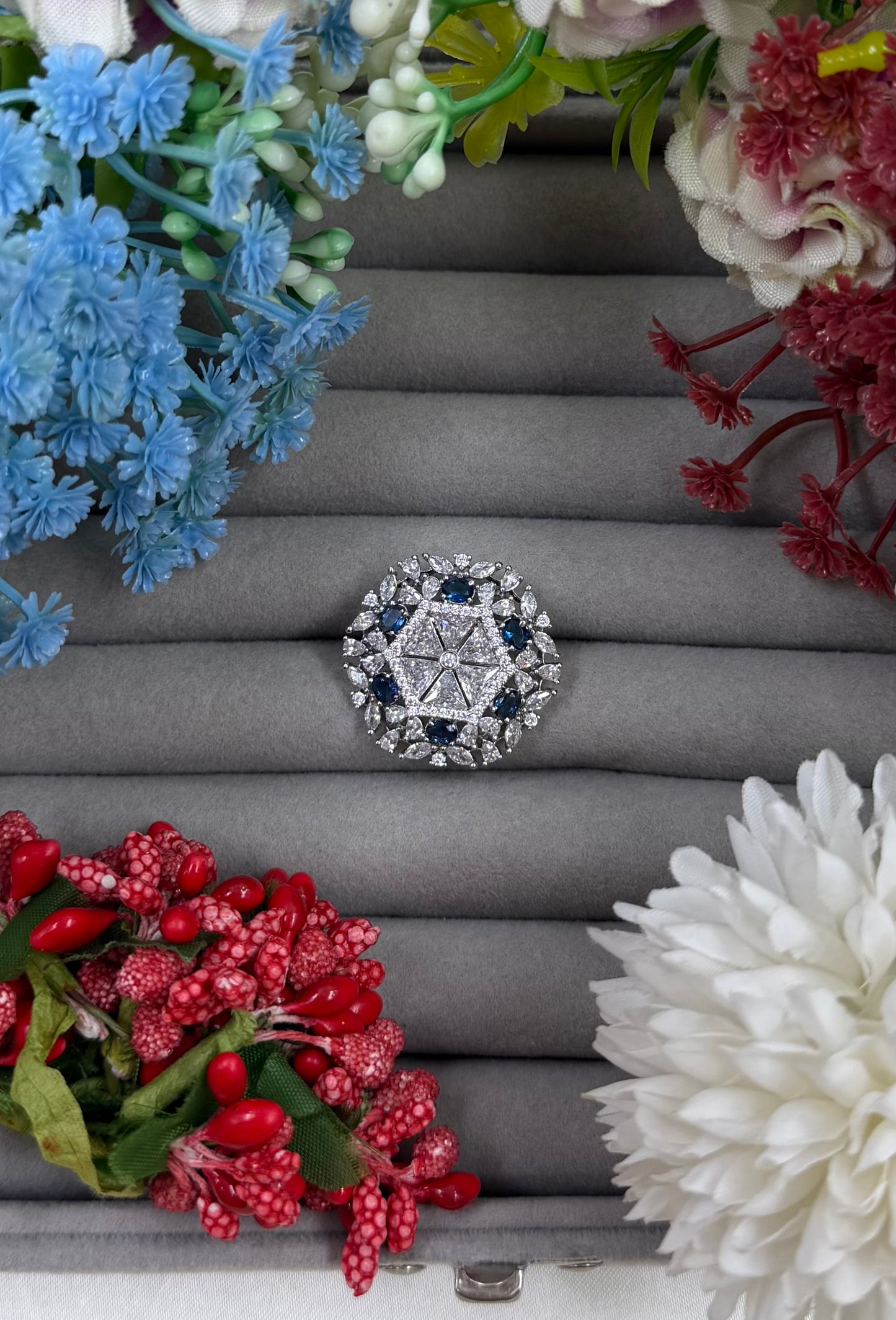 Sabrina American Diamond Ring (Adjustable)