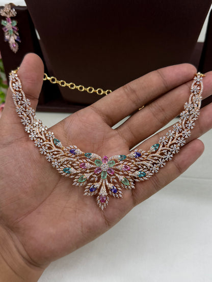 Enola American Diamond Necklace Set