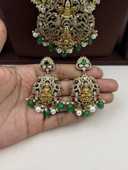 Shubhra South Traditional Temple Long Necklace Set