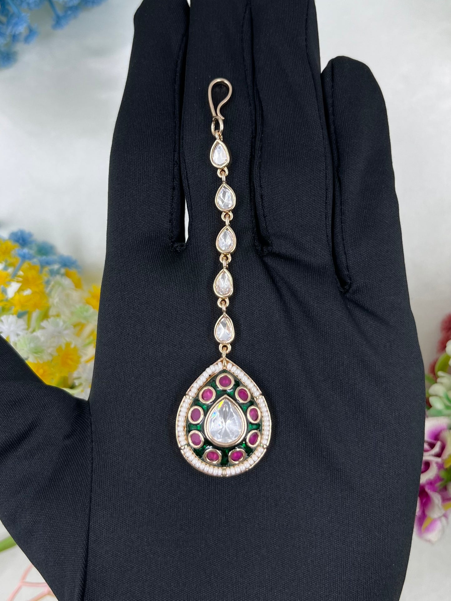 Yamini Moissanite Mang Tika