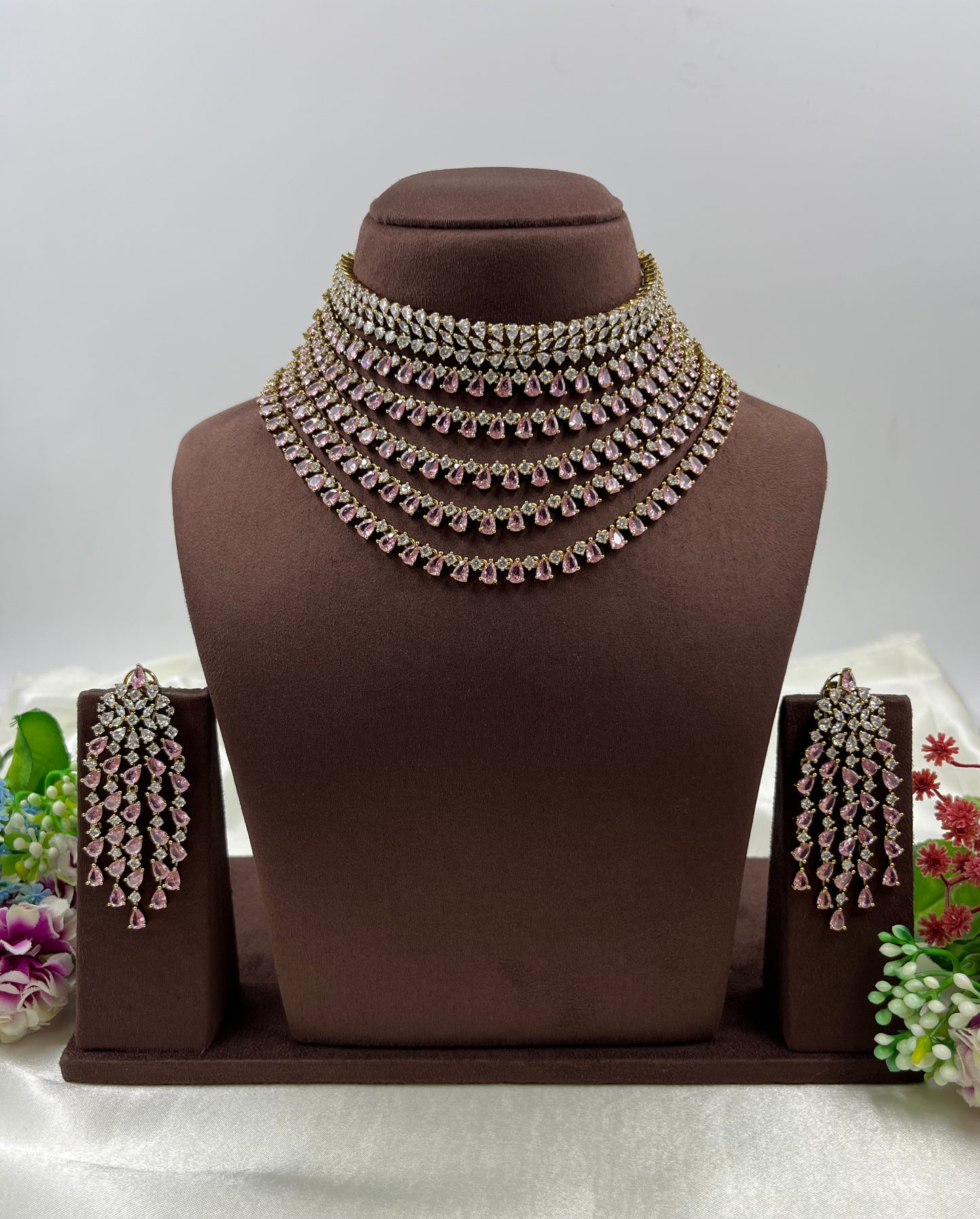 Suhani Victorian American Dimond Premium Necklace