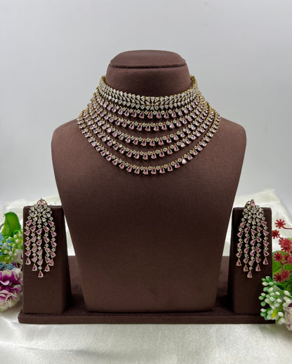 Suhani Victorian American Dimond Premium Necklace