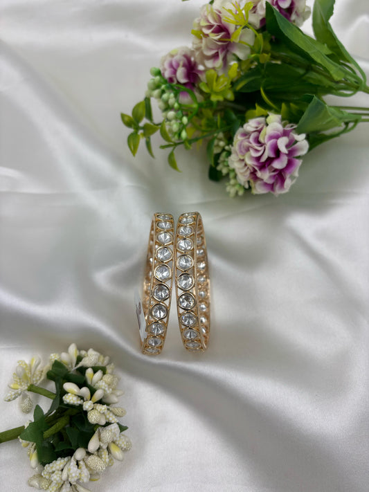 Reena Moissanite Kundan Premium Bangles Set