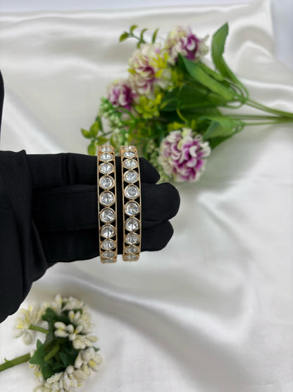 Reena Moissanite Kundan Premium Bangles Set