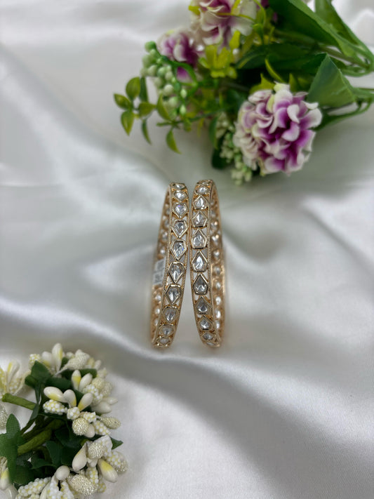 Rosa Moissanite Kundan Premium Bangles Set