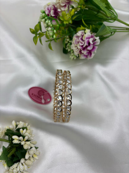 Sitam Moissanite Kundan Premium Bangles Set