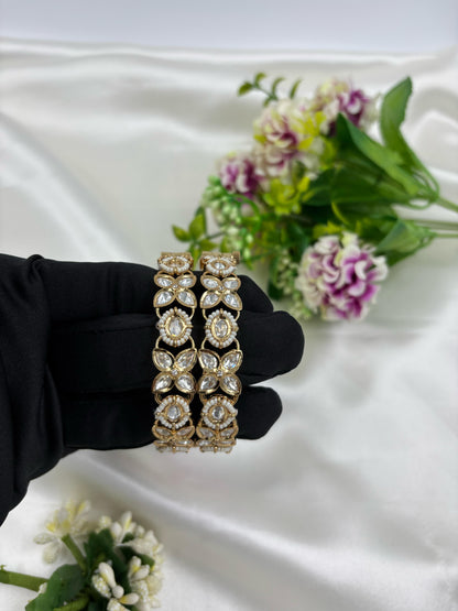 Shivani Moissanite Kundan Premium Bangles Set