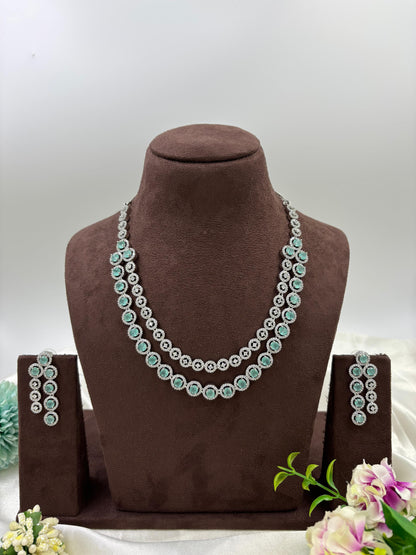 Nyra double layer Spark Necklace Set