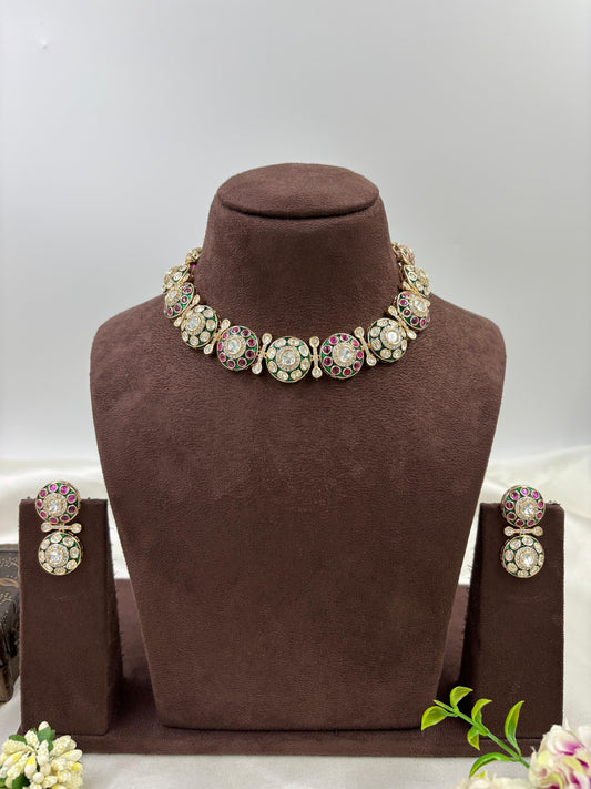 Era Moissanite Kundan Necklace Set