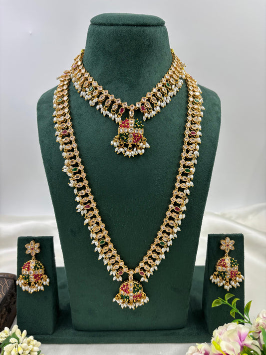 Ovi Maharastrian Combo Necklace Set