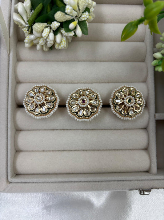 Oja Premium Moissanite Kundan Fingering