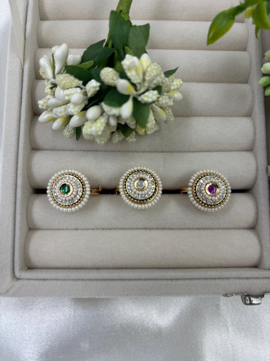 Nivik Premium Moissanite Kundan Fingering