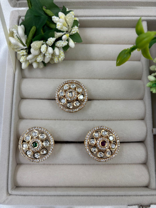 Niu Premium Moissanite Kundan Fingering