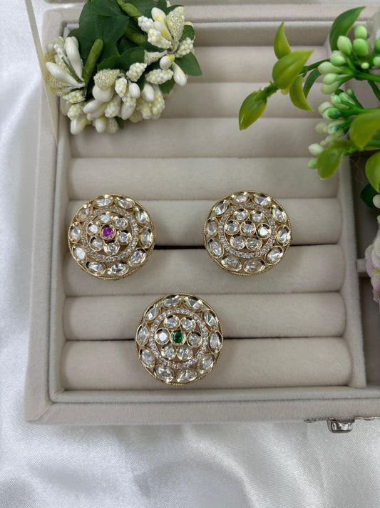 Noya Premium Moissanite Kundan Fingering