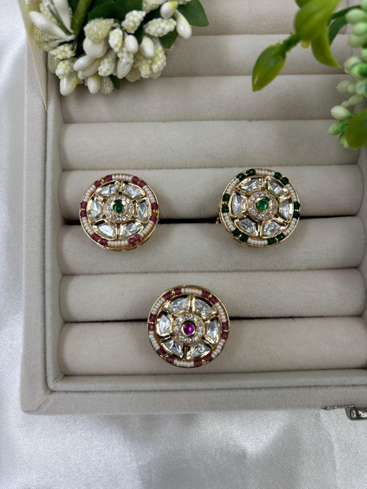 Kia Premium Moissanite Kundan Fingering