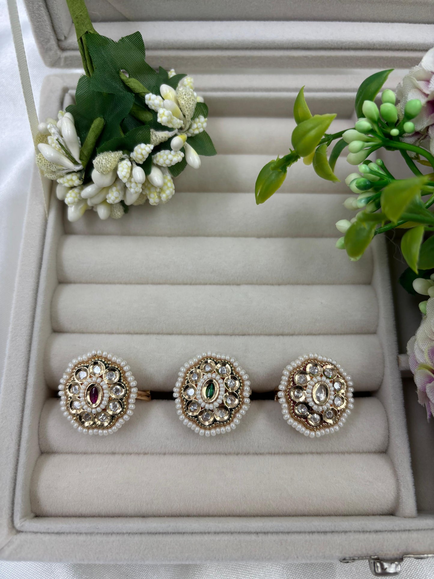 Imaz Premium Moissanite Kundan Fingering