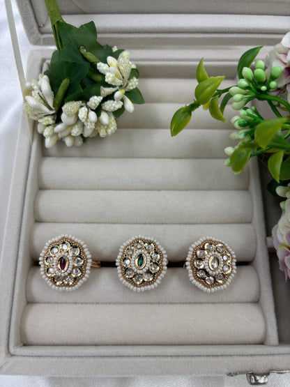 Imaz Premium Moissanite Kundan Fingering