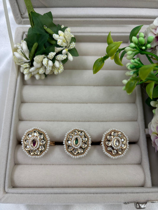 Imaz Premium Moissanite Kundan Fingering