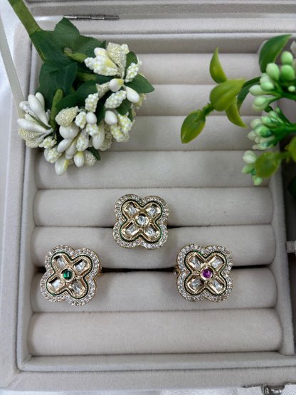 Orhea Premium Moissanite Kundan Fingering