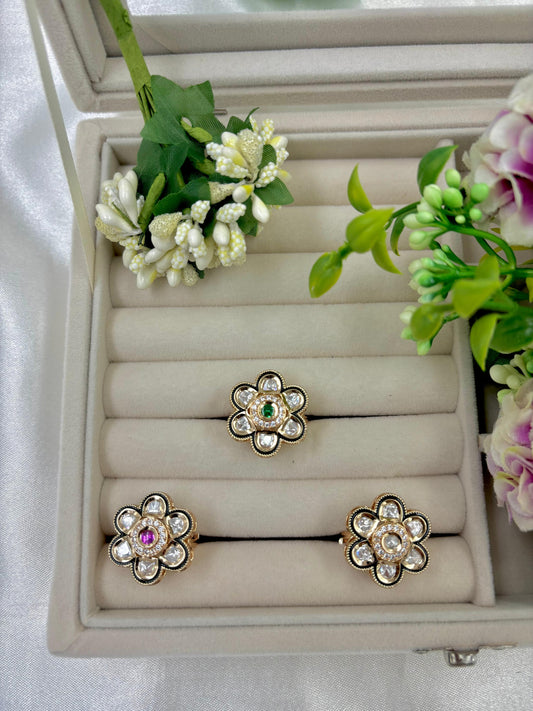 Lipa Premium Moissanite Kundan Fingering
