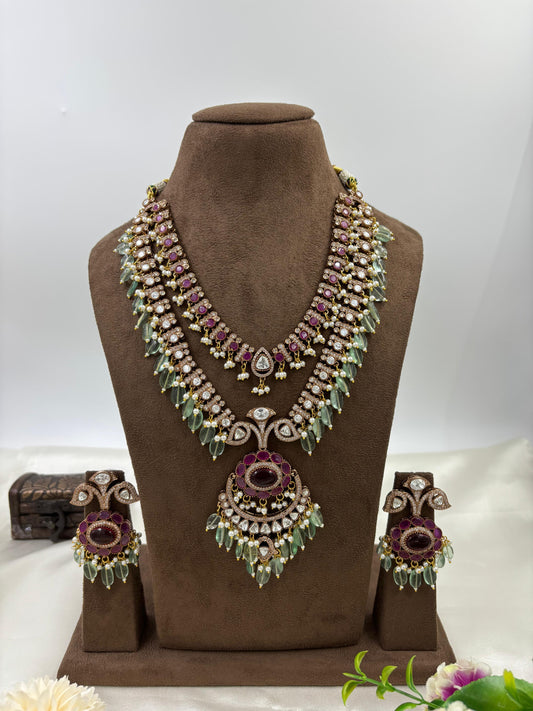 Viva Premium Antique Rose VictorianNecklace Set