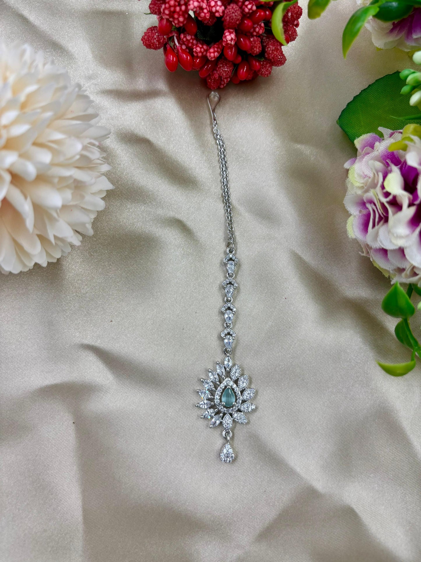 Rivah Floral American Diamond Tika