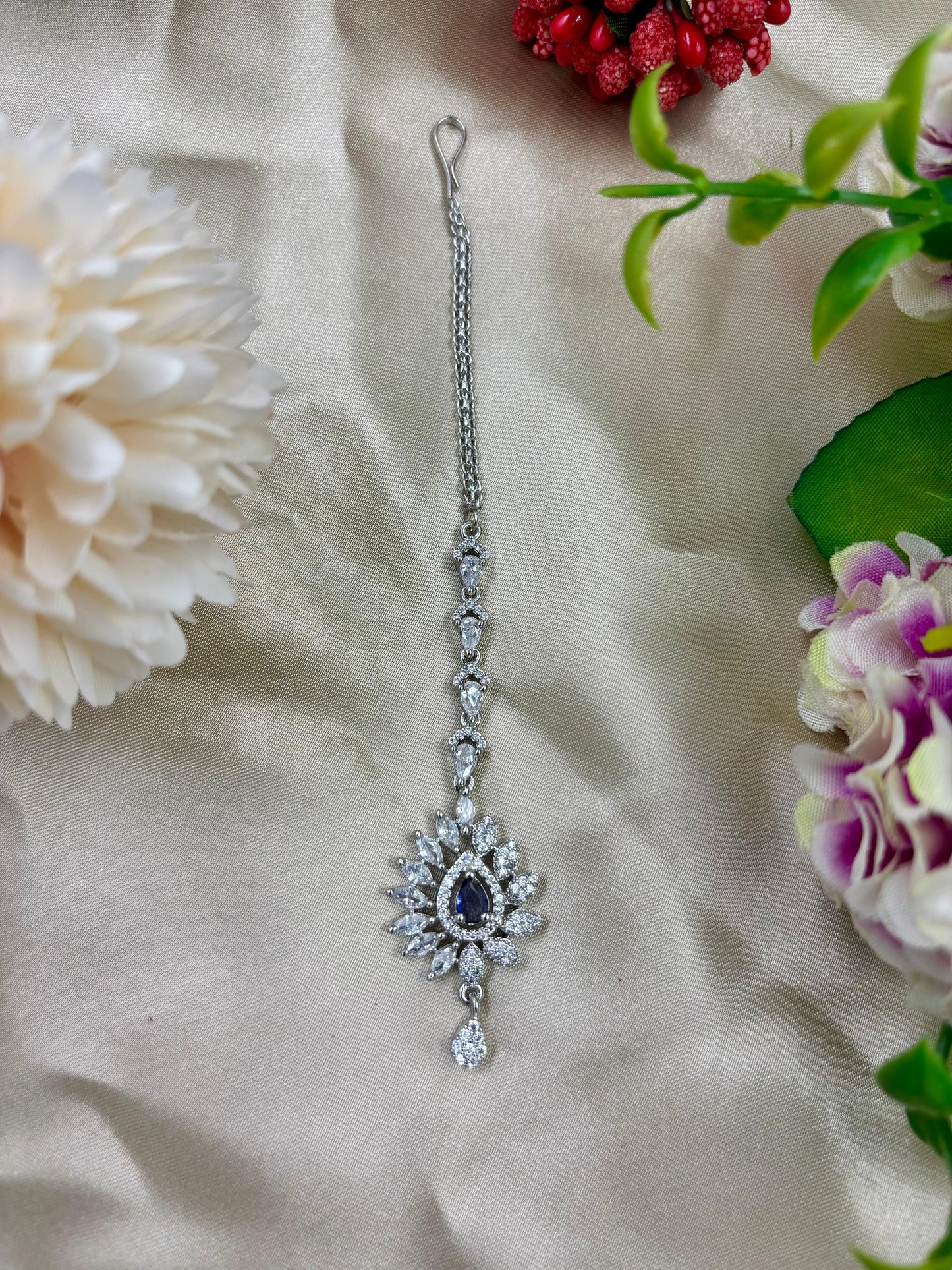 Rivah Floral American Diamond Tika