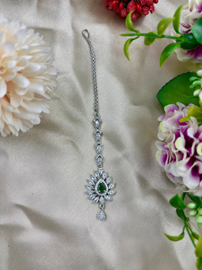 Rivah Floral American Diamond Tika