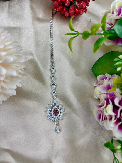Rivah Floral American Diamond Tika