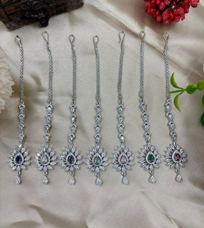 Rivah Floral American Diamond Tika