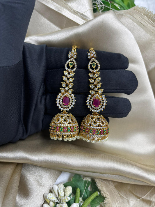 Radhika Premium Long Jhumkas