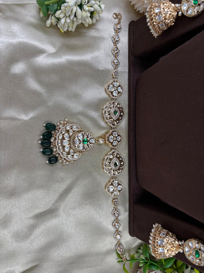 Giva Premium Moissanite Kundan Bridal set