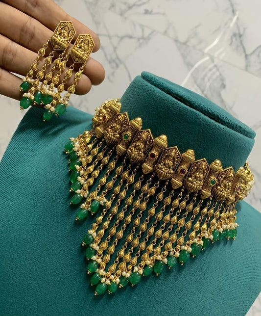 Devika Heritage Temple Chokar Necklace.