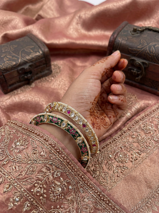 Diksha Moissanite Kundan Bangles