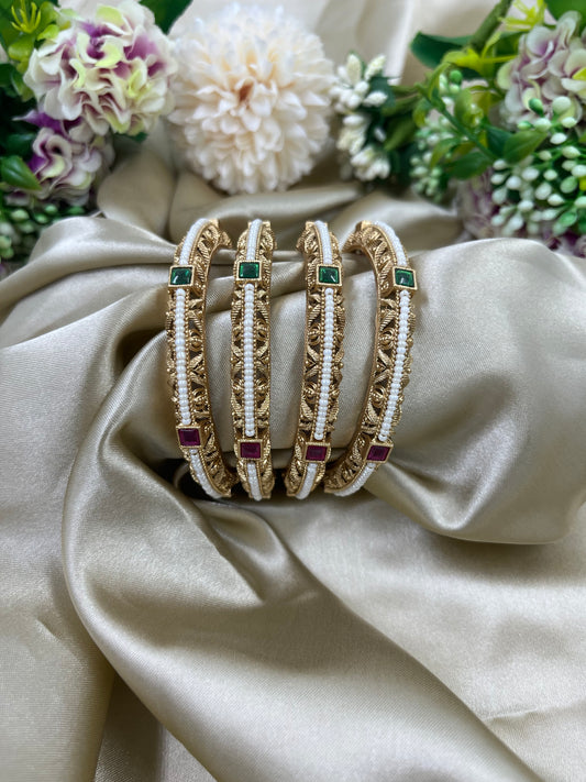 Suhani Rajwadi Four Pic Pearl Bangles